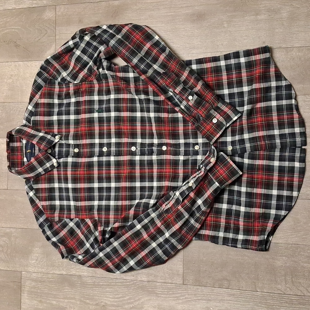 Men's Polo Ralph Lauren Slim Fit‎ Casual Plaid Long Sleeve Shirt